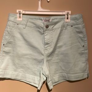 Mint Green Jean Shorts